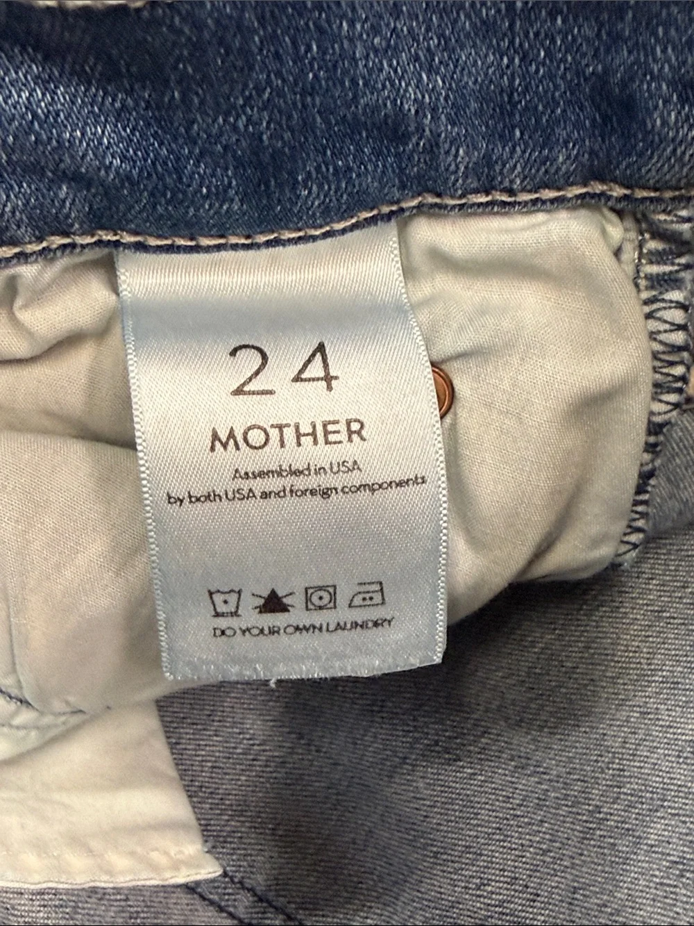 MOTHER Stunner ZIP Ankle Step Fray Jeans Good Girls Do Size 24